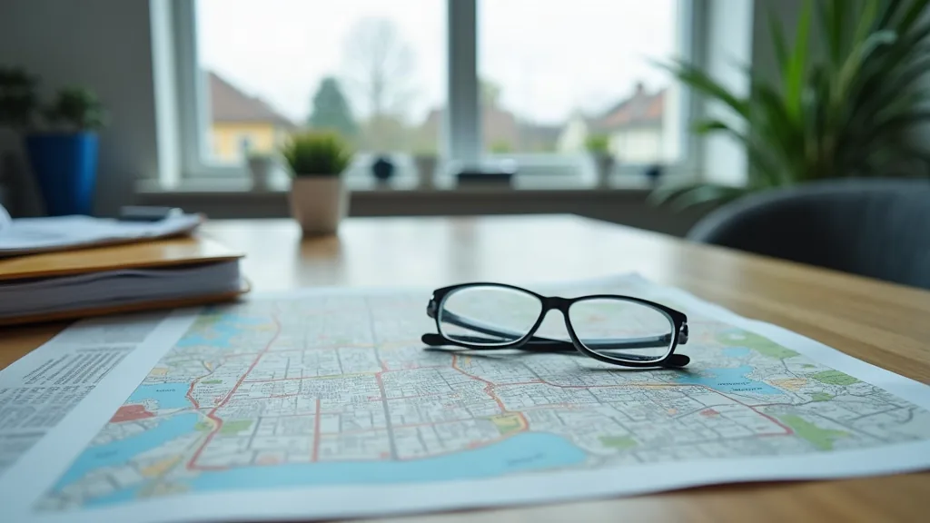 Garges-lès-Gonesse : les quartiers à éviter et ceux qui rassurent Bureau d'urbanisme avec plan de ville et dossier de quartiers sous ciel couvert
