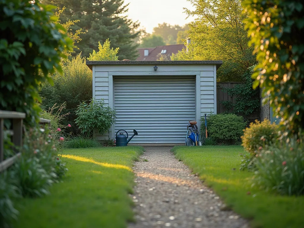 Frais de notaire pour un garage : combien allez-vous payer en 2026 ? Allée de jardin menant à un garage individuel isolé