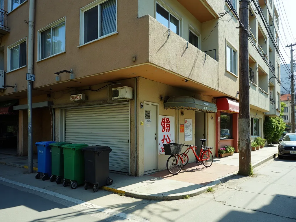 Rue résidentielle d'un quartier de grand ensemble à Créteil en journée